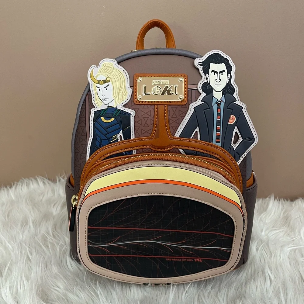 {Loungefly} Marvel Studios Loki TVA Lenticular Multiverse Mini Backpack - NWT